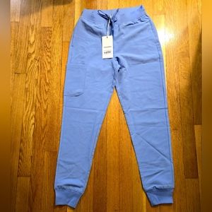 NWT RARE Mandala Coastline Blue Scrub High-Waist Joggers